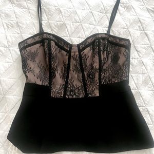 BNWT BCBG Corset Peplum Top
